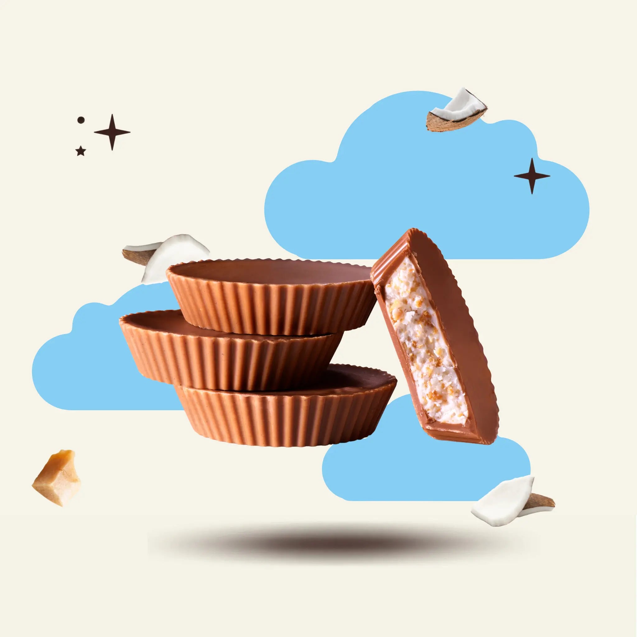 Caramelized Coconut Cups – 7th Heaven Chocolate Caramelized Coconut Cups – 7th Heaven Chocolate